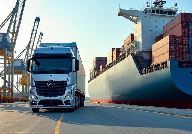 Graphic showing transfer of responsibility in international trade