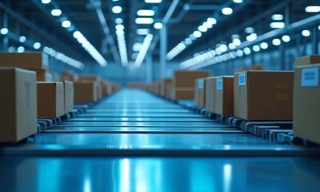 Automated e-commerce fulfillment center processing packages